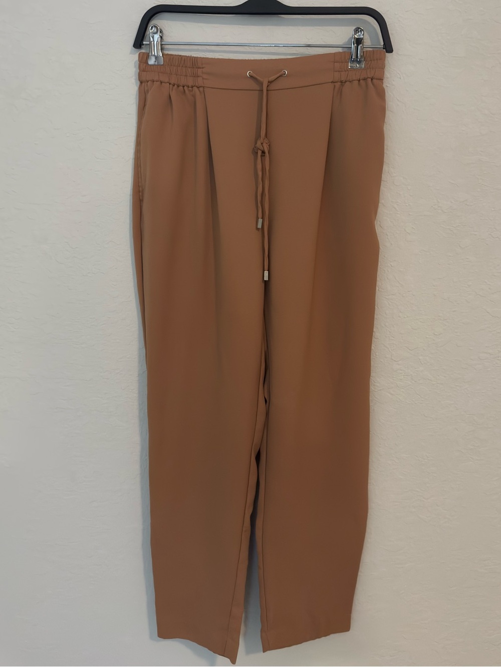 Zara Camel Drawstring Trousers